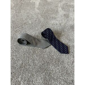 Equestrian Firenze Lot Of 2 Men's Necktie Silk Made In Italy